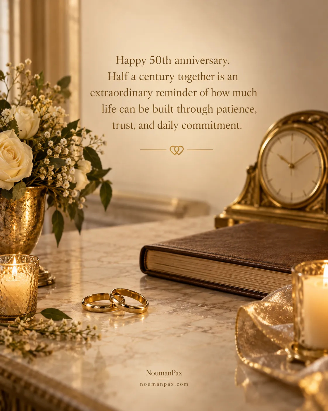 Happy 50th anniversary. Half a century together is an extraordinary reminder of how much life can be built through patience, trust, and daily commitment.