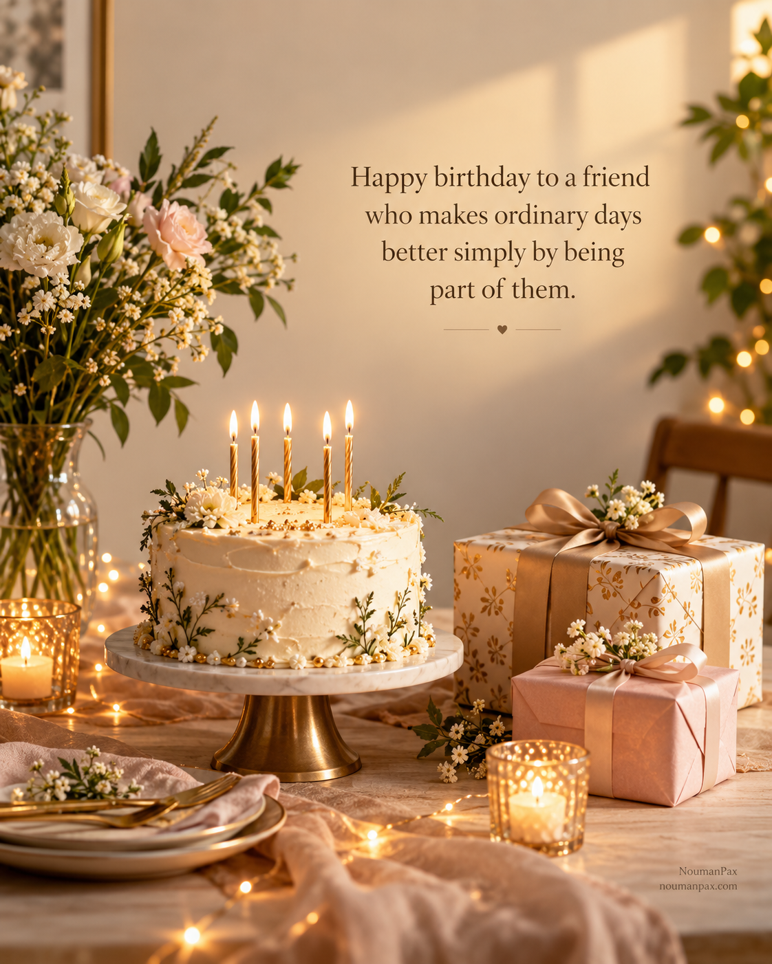 Happy birthday to a friend who makes ordinary days better simply by being part of them.