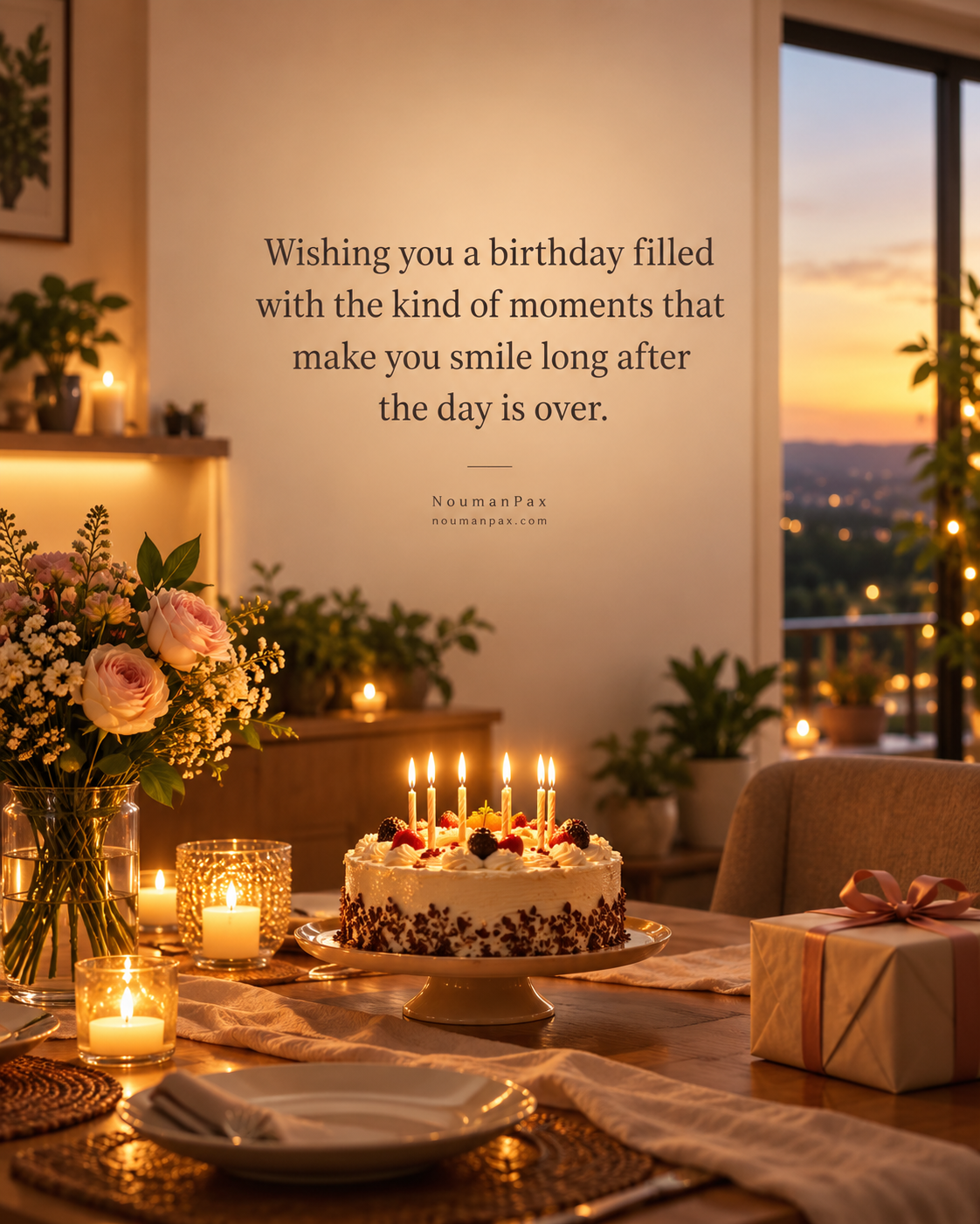 Wishing you a birthday filled with the kind of moments that make you smile long after the day is over.