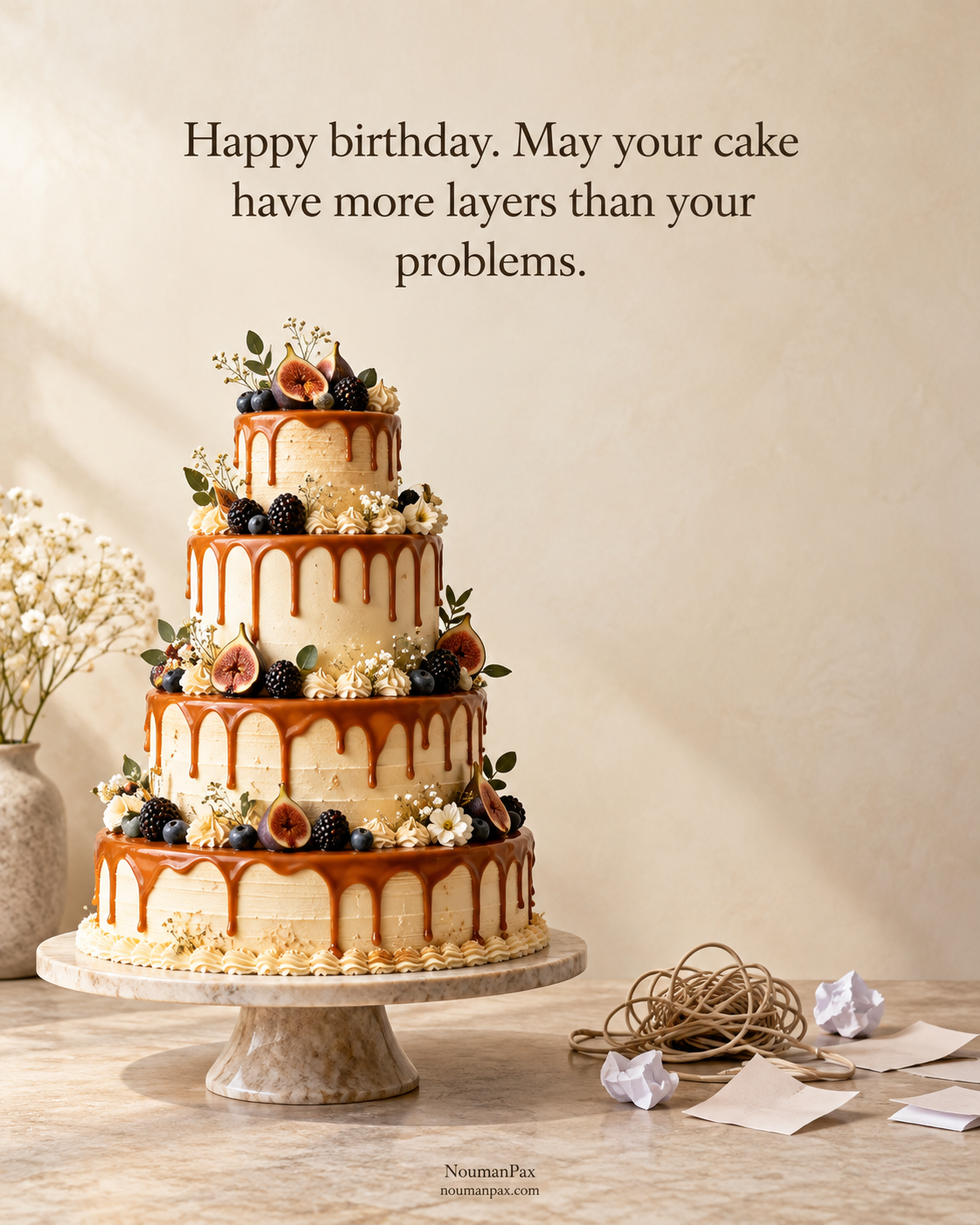 Happy birthday. May your cake have more layers than your problems.