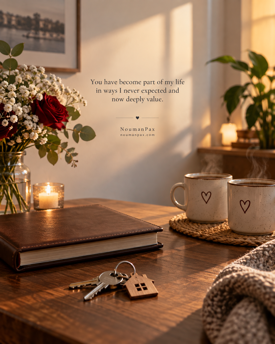 You have become part of my life in ways I never expected and now deeply value.