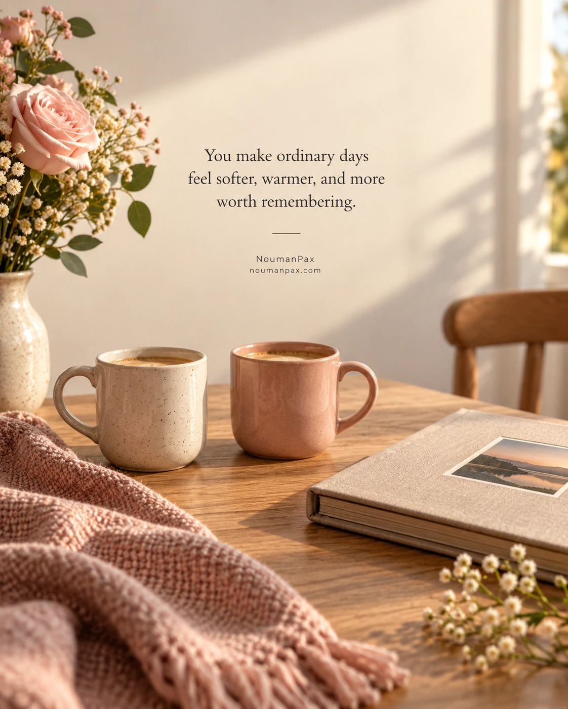 You make ordinary days feel softer, warmer, and more worth remembering.