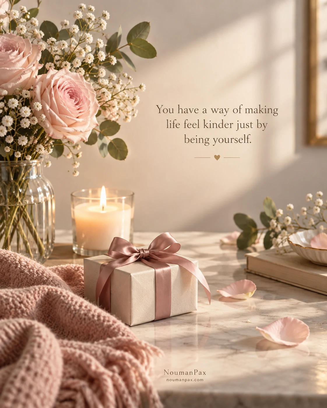 You have a way of making life feel kinder just by being yourself.