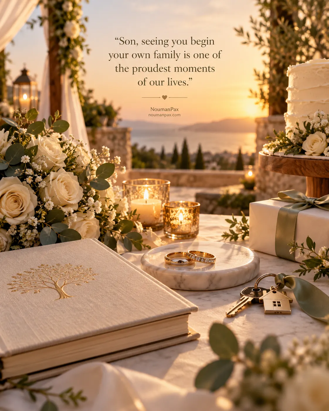 Son, seeing you begin your own family is one of the proudest moments of our lives.