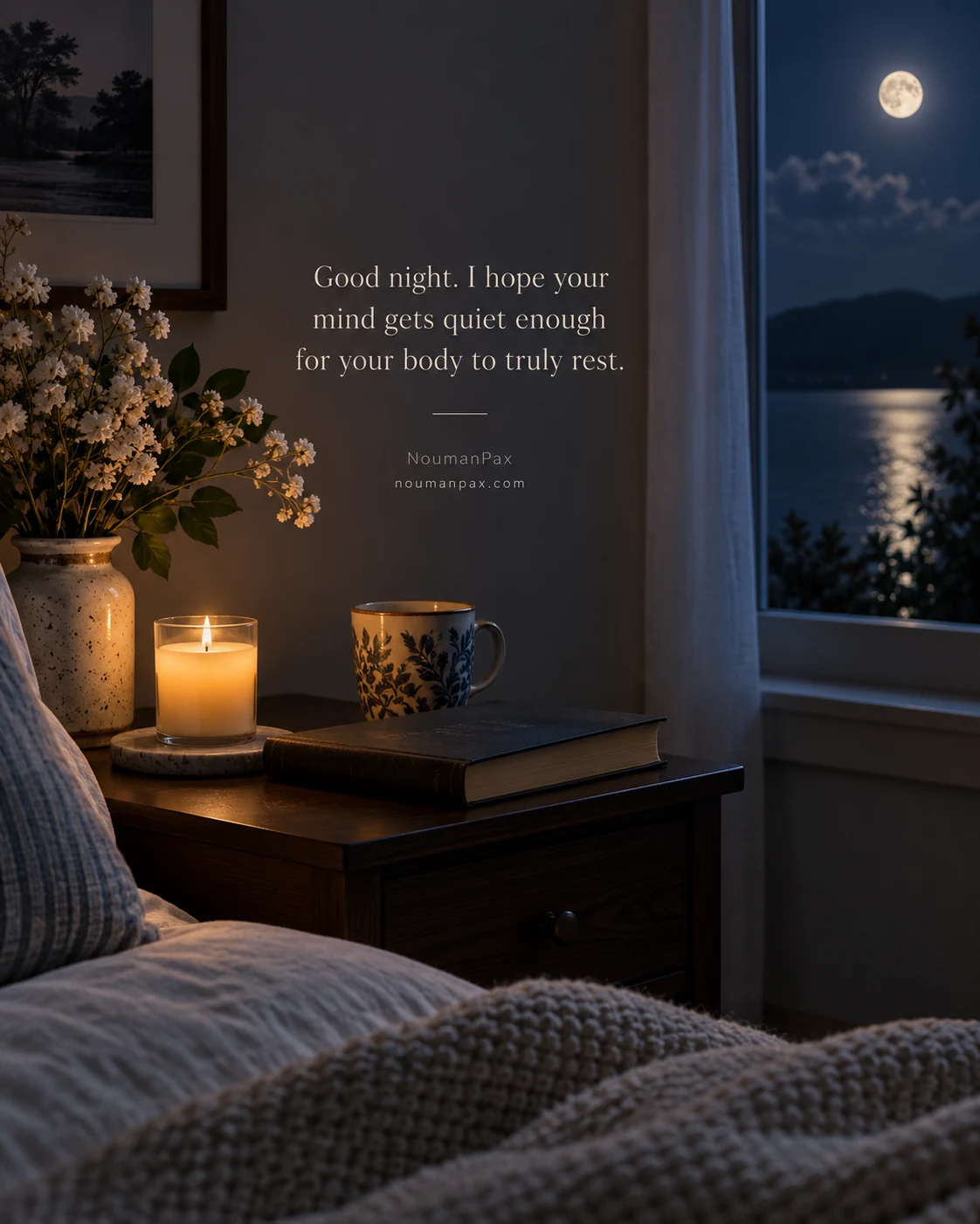 Good night. I hope your mind gets quiet enough for your body to truly rest.