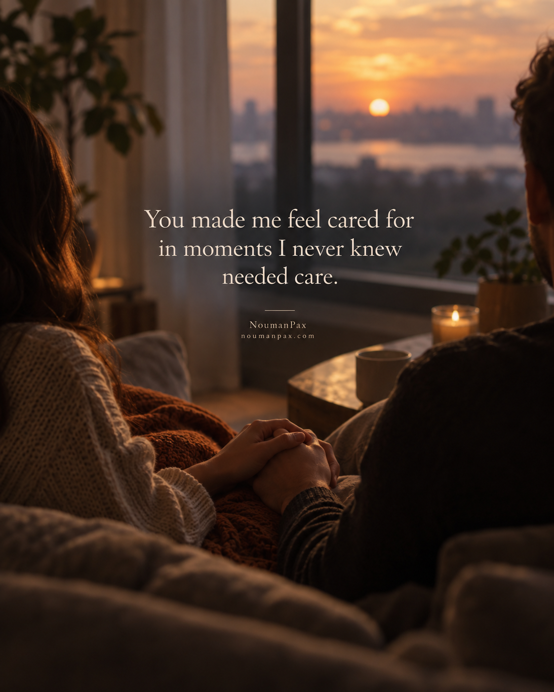 You made me feel cared for in moments I never knew needed care.
