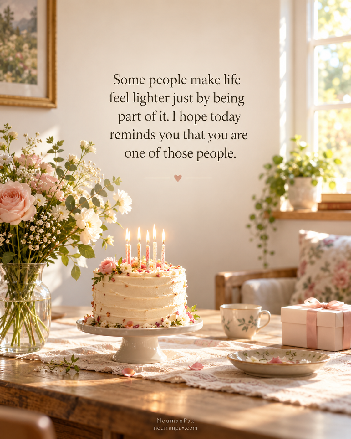 Some people make life feel lighter just by being part of it. I hope today reminds you that you are one of those people.
