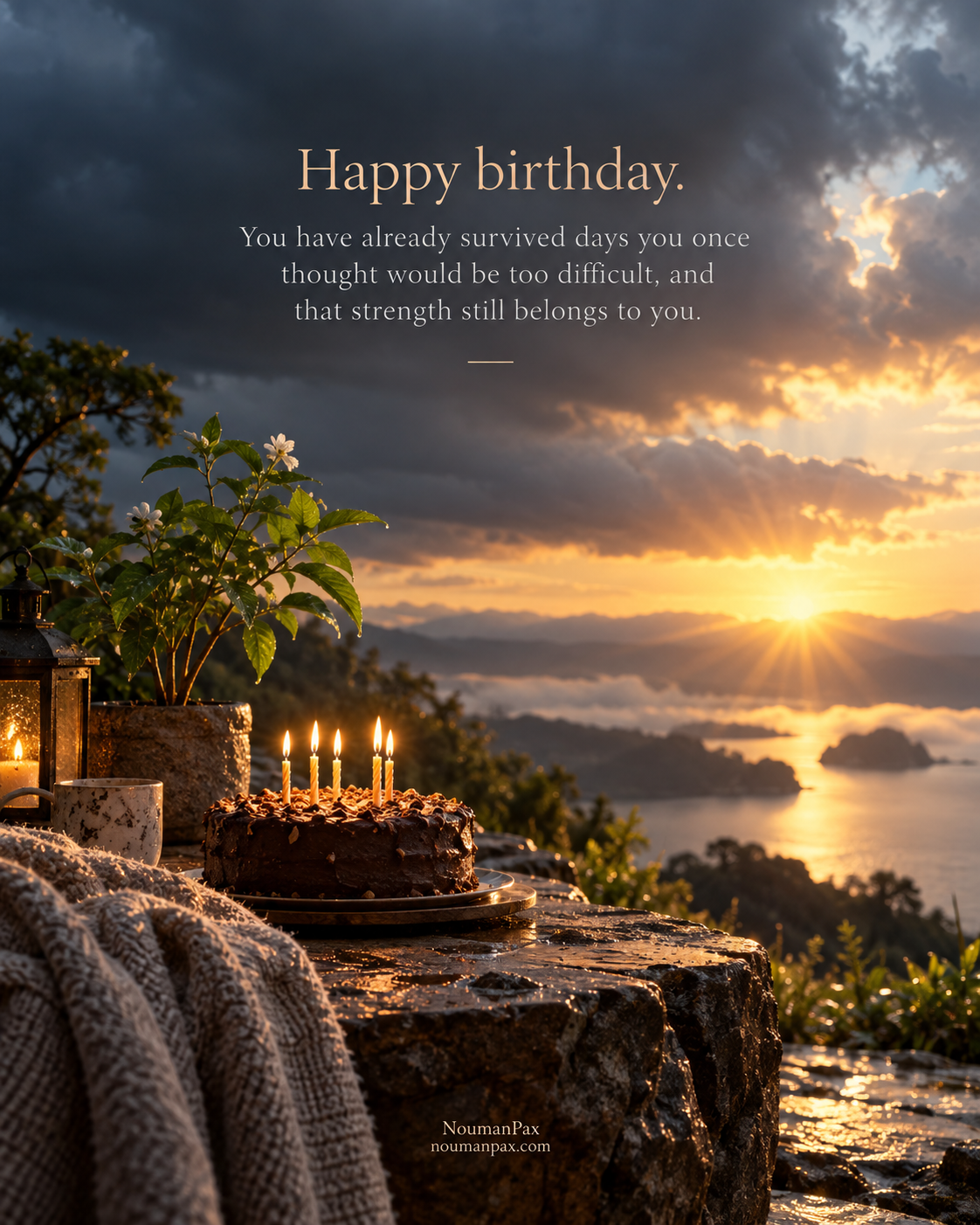 Happy birthday. You have already survived days you once thought would be too difficult, and that strength still belongs to you.