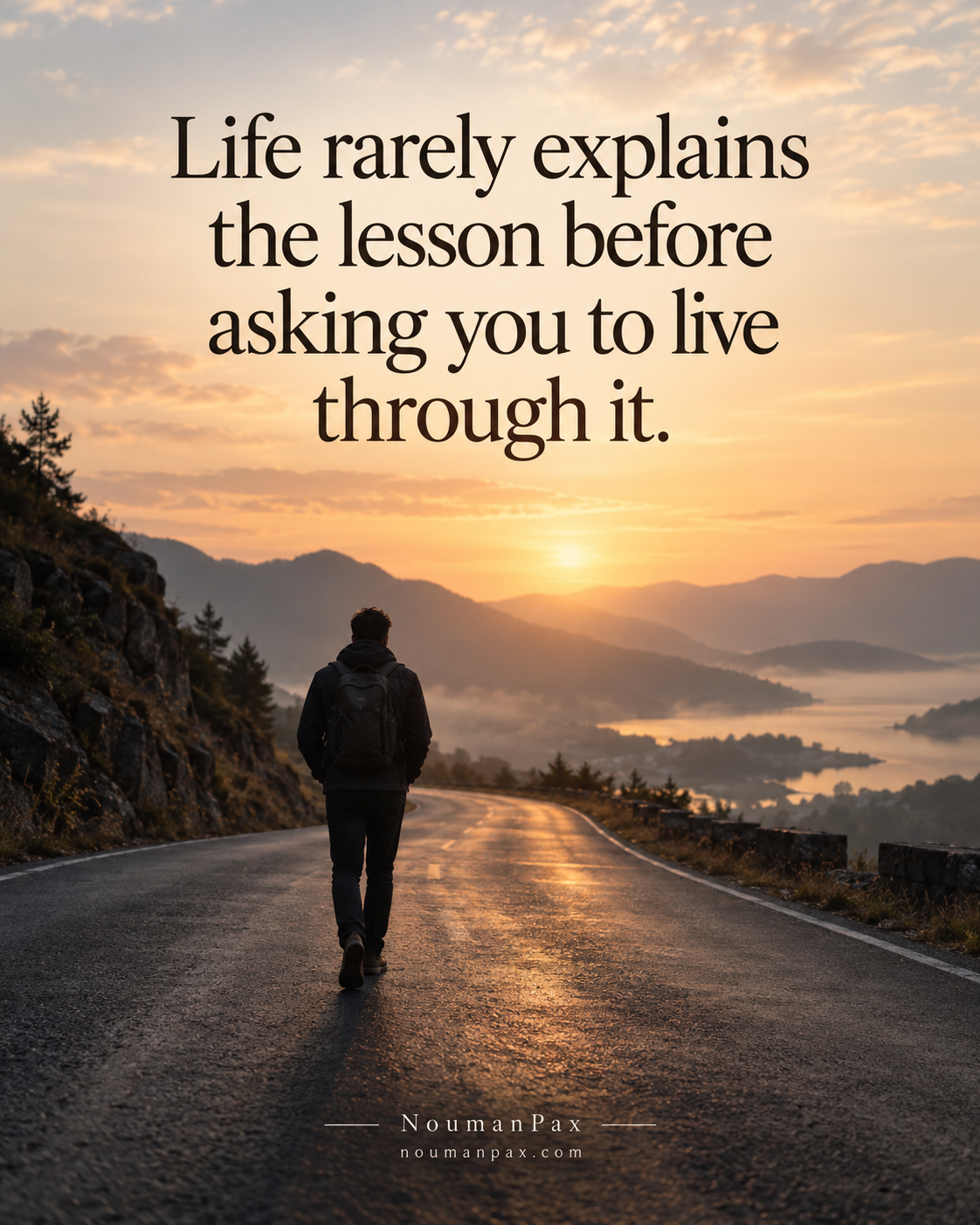 Life rarely explains the lesson