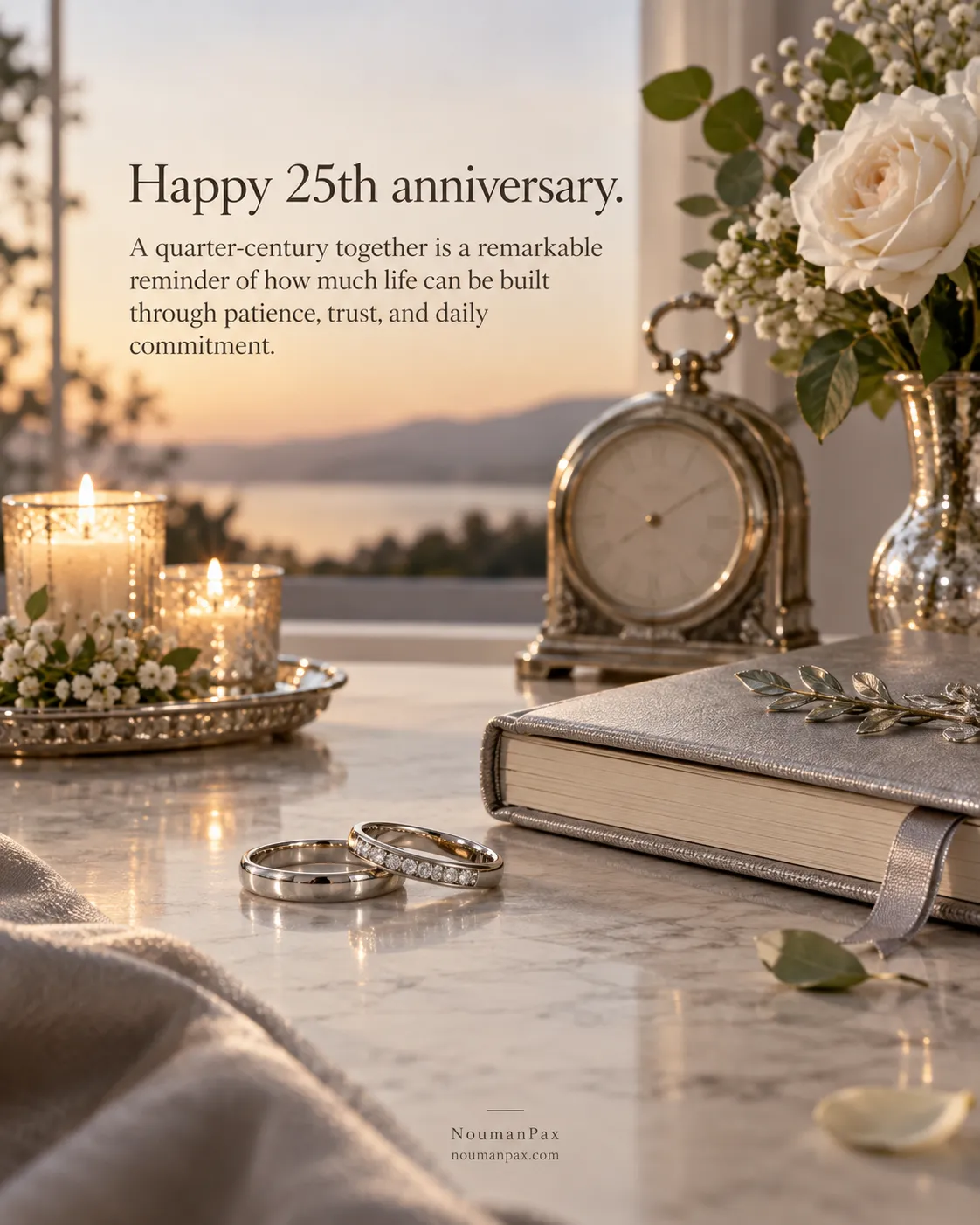 Happy 25th anniversary. A quarter-century together is a remarkable reminder of how much life can be built through patience, trust, and daily commitment.