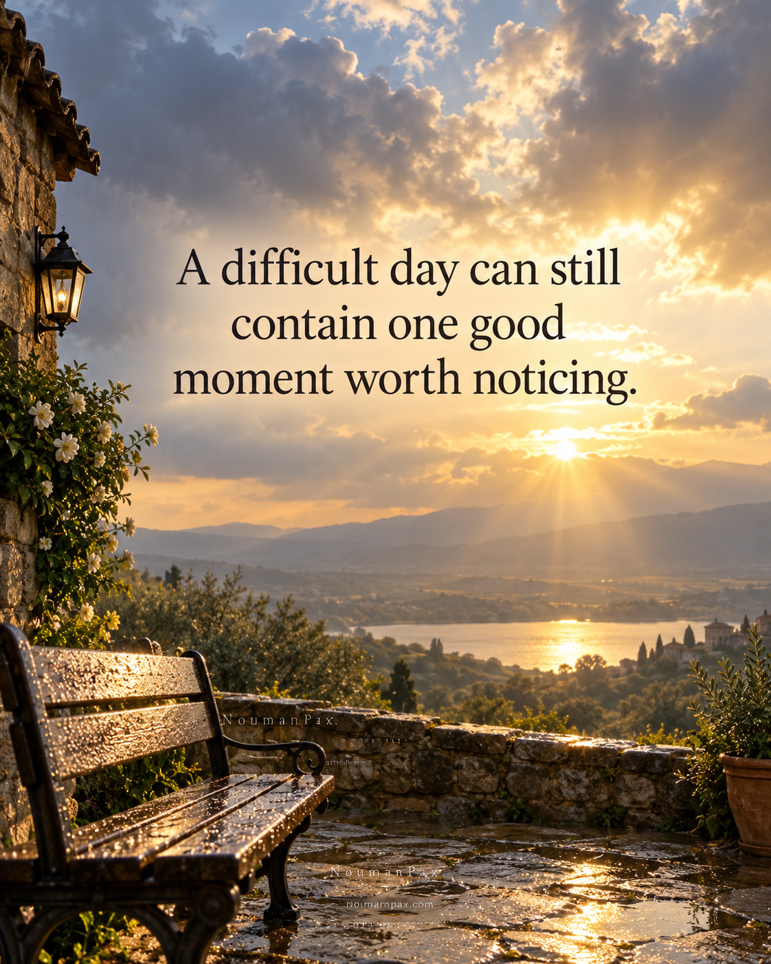 Positive quote — difficult day one good moment