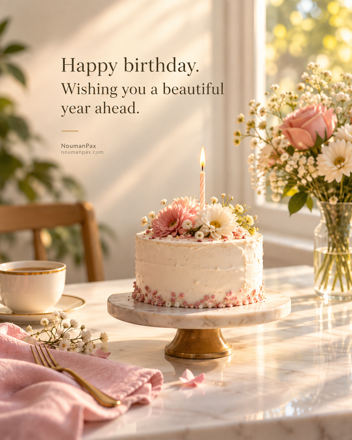 Happy birthday. Wishing you a beautiful year ahead.