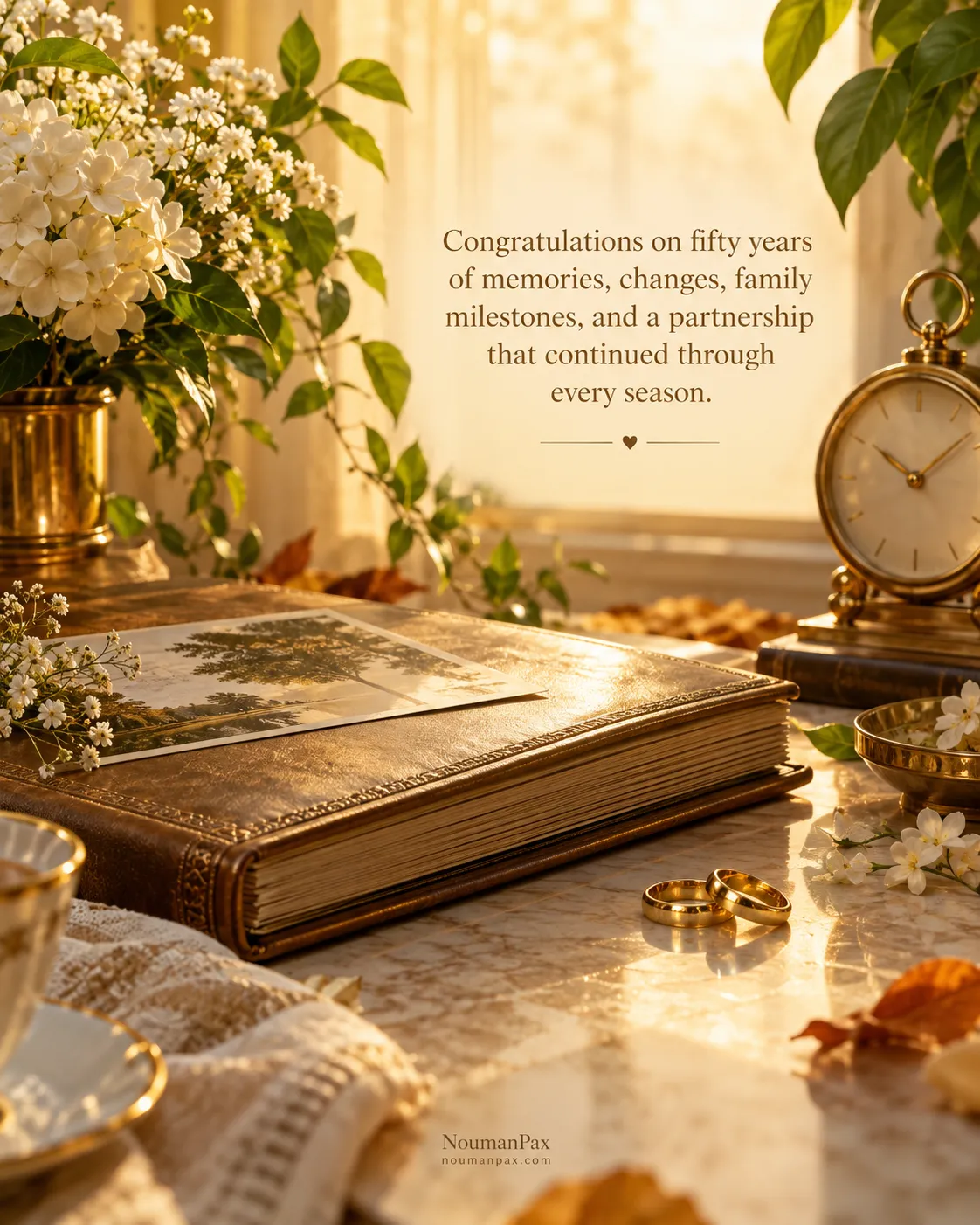 Congratulations on fifty years of memories, changes, family milestones, and a partnership that continued through every season.