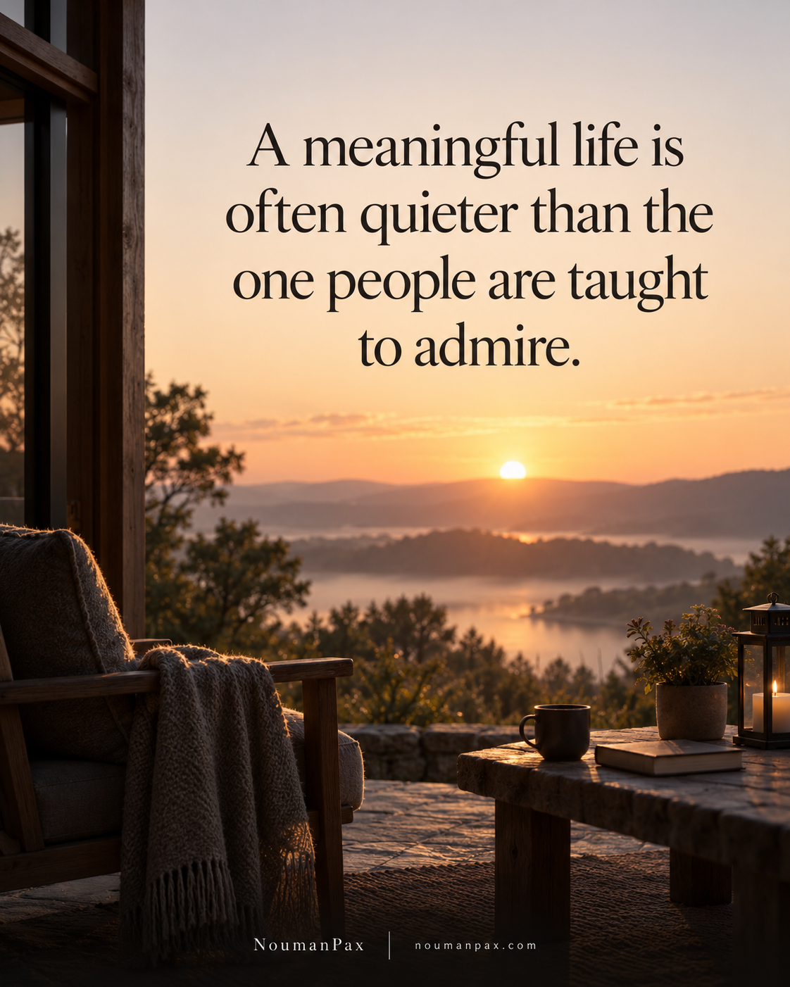 A meaningful life is often quieter