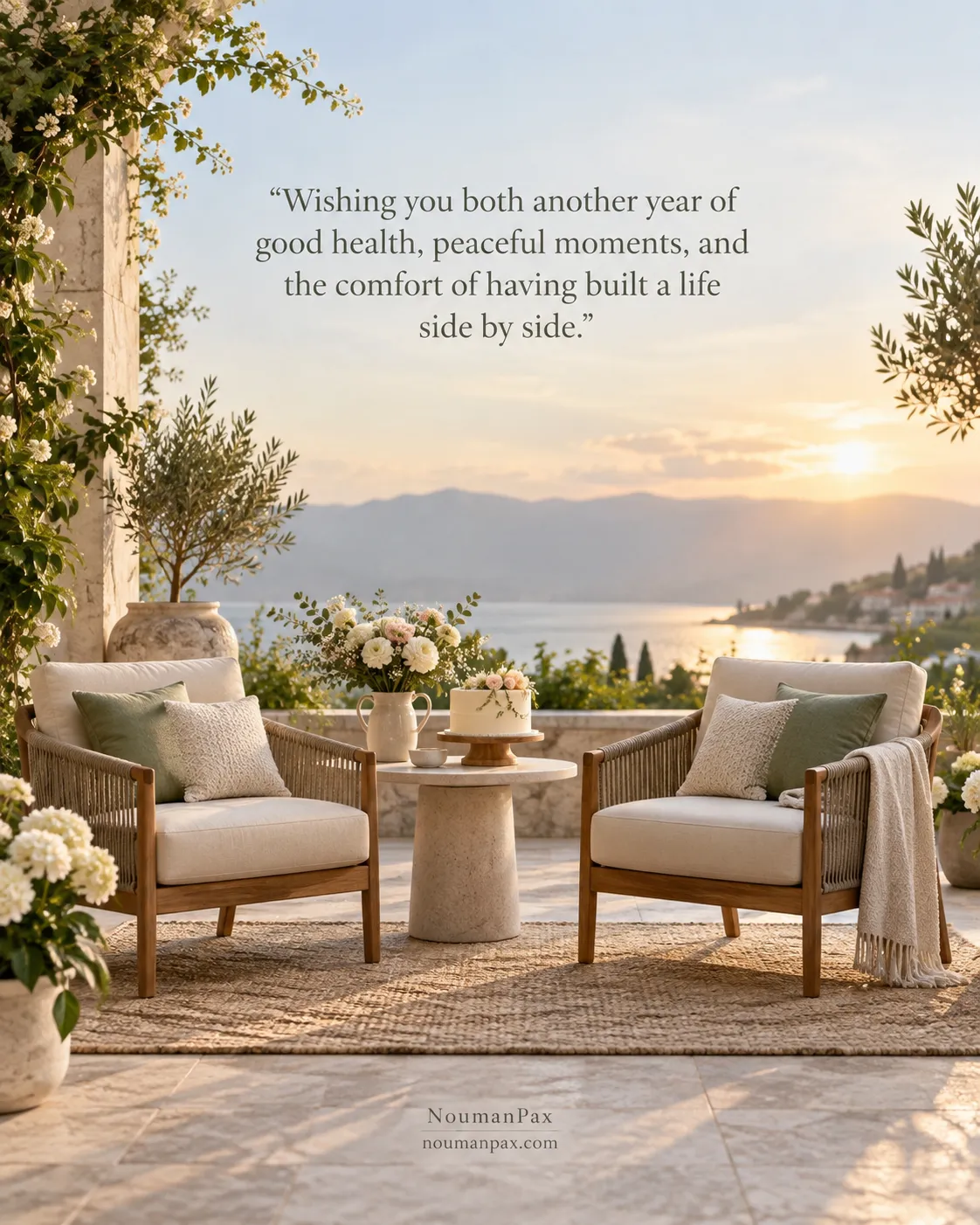 Wishing you both another year of good health, peaceful moments, and the comfort of having built a life side by side.