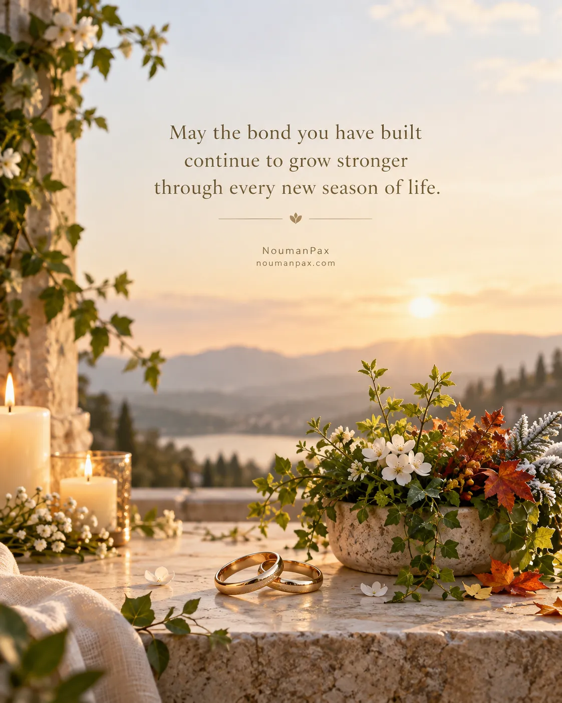 May the bond you have built continue to grow stronger through every new season of life.