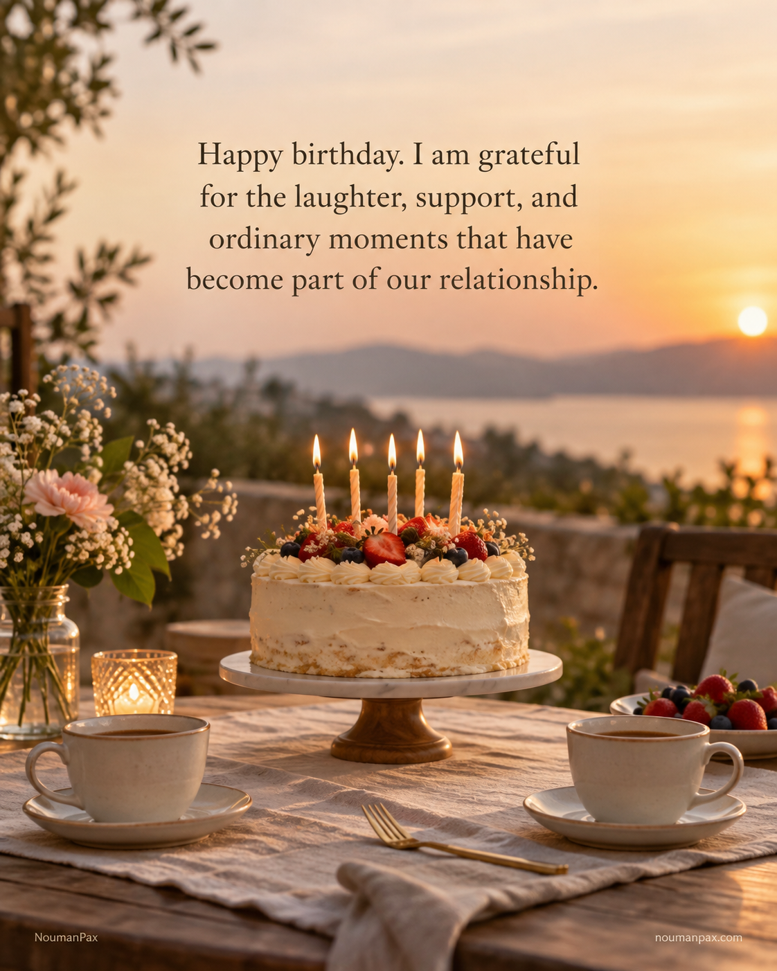 Happy birthday. I am grateful for the laughter, support, and ordinary moments that have become part of our relationship.