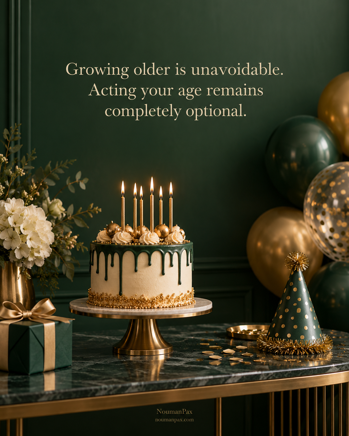Growing older is unavoidable. Acting your age remains completely optional.
