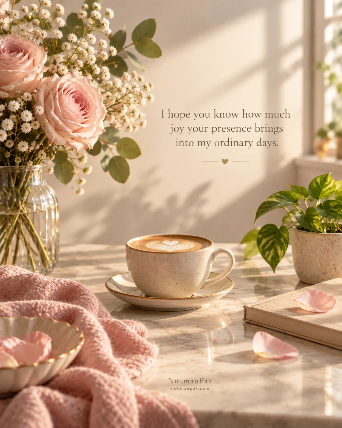 I hope you know how much joy your presence brings into my ordinary days.