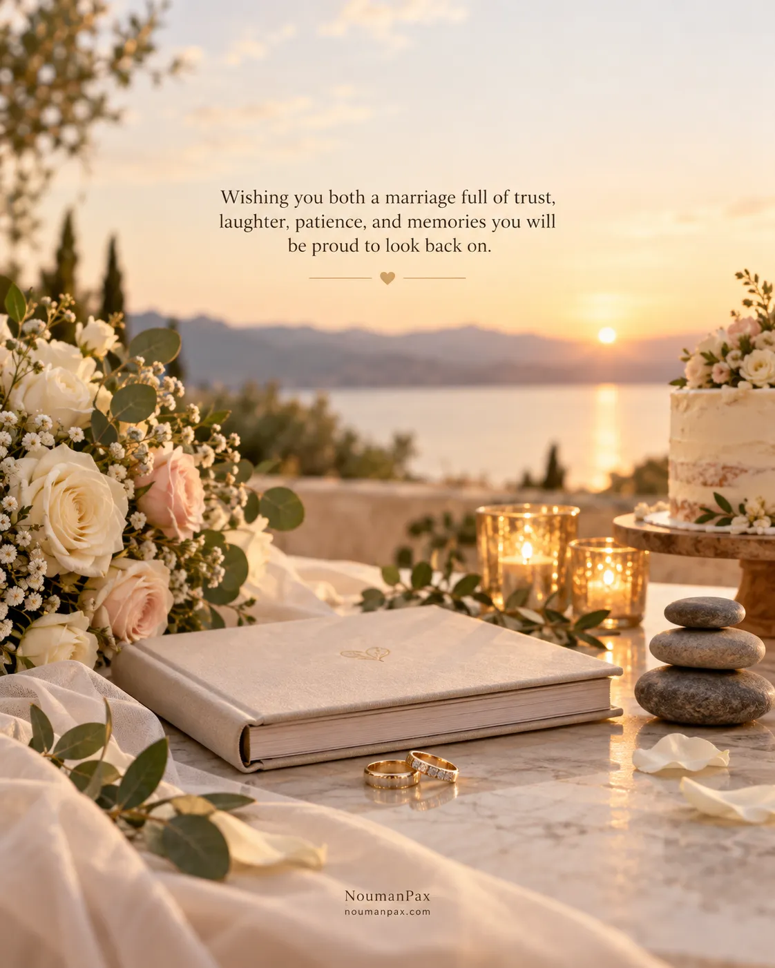 Wishing you both a marriage full of trust, laughter, patience, and memories you will be proud to look back on.