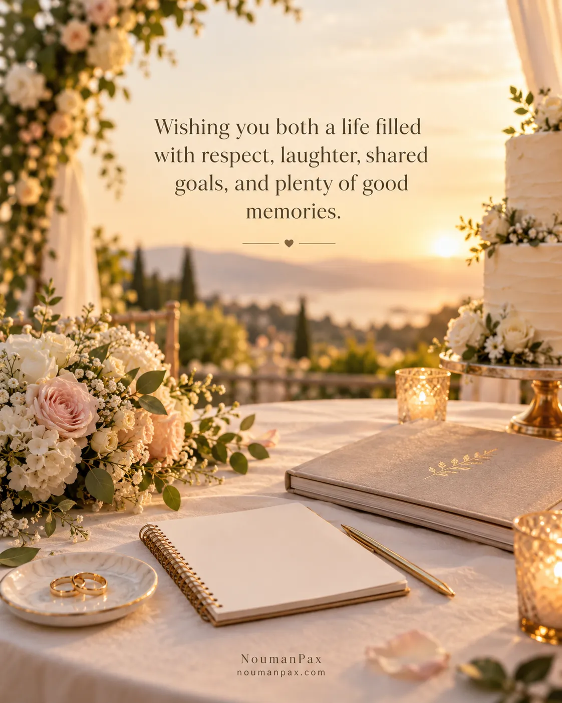 Wishing you both a life filled with respect, laughter, shared goals, and plenty of good memories.