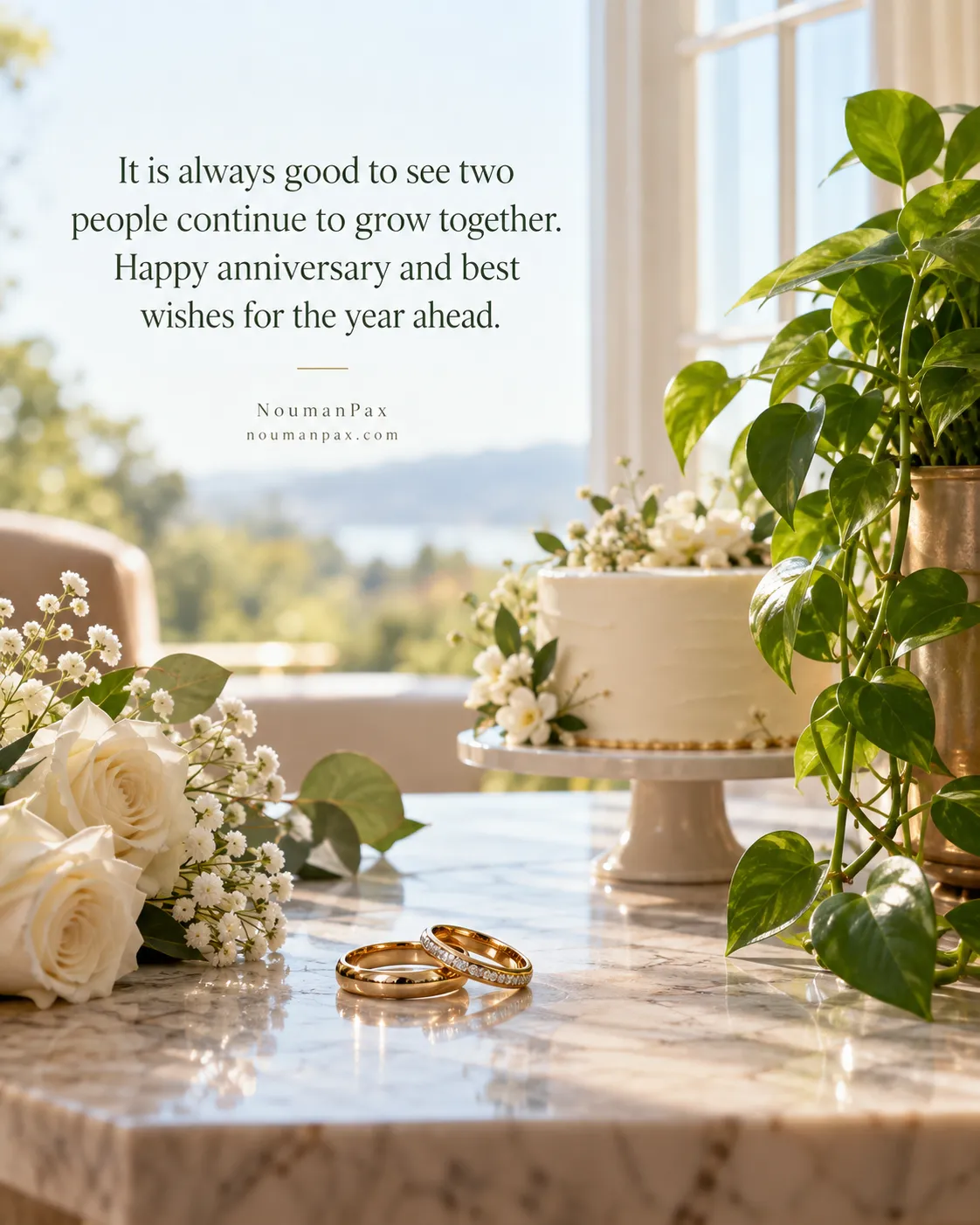 It is always good to see two people continue to grow together. Happy anniversary and best wishes for the year ahead.