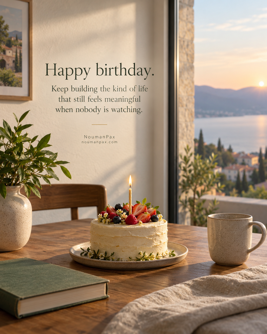 Happy birthday. Keep building the kind of life that still feels meaningful when nobody is watching.