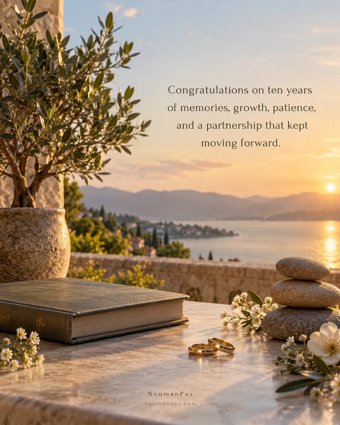 Congratulations on ten years of memories, growth, patience, and a partnership that kept moving forward.