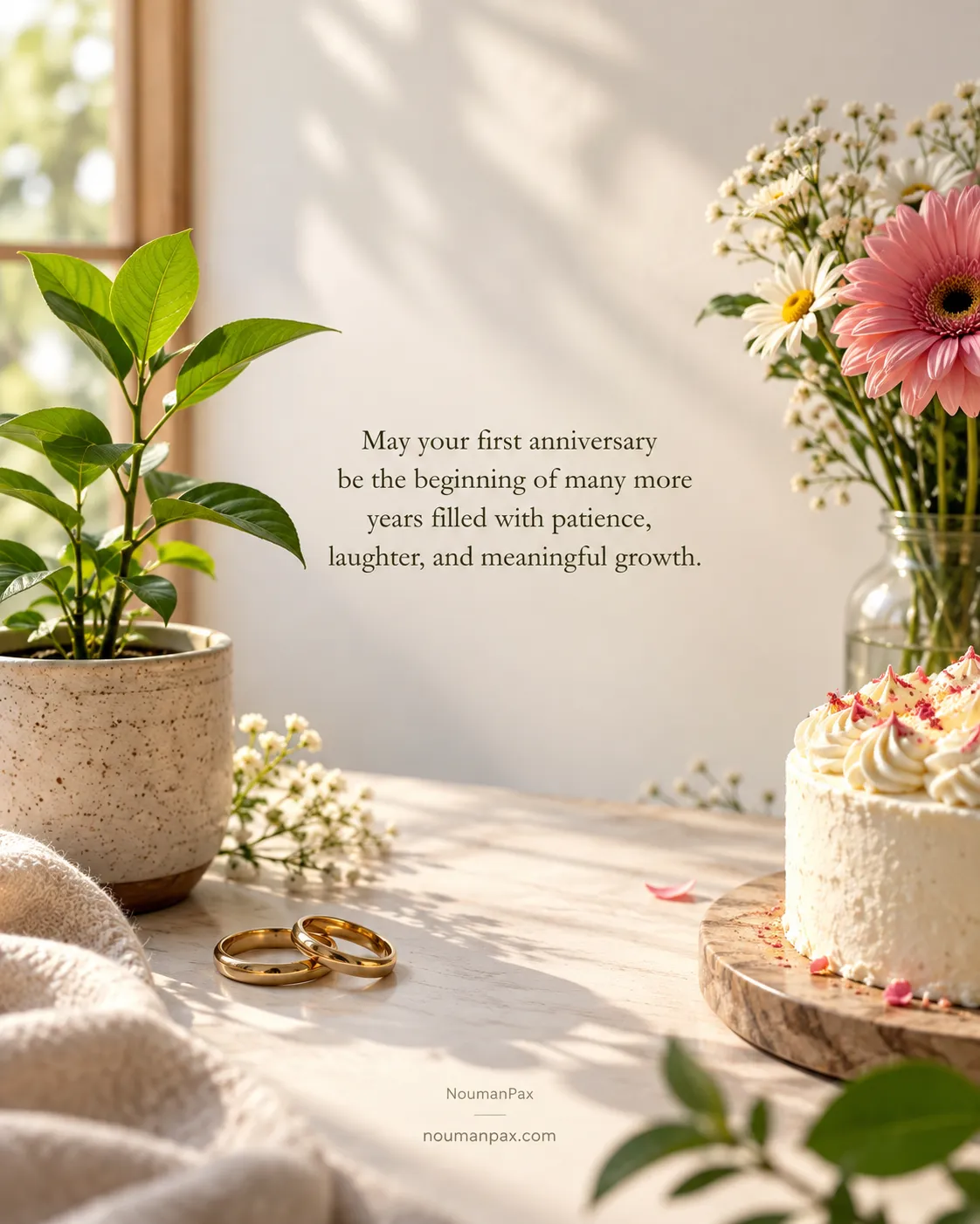 May your first anniversary be the beginning of many more years filled with patience, laughter, and meaningful growth.