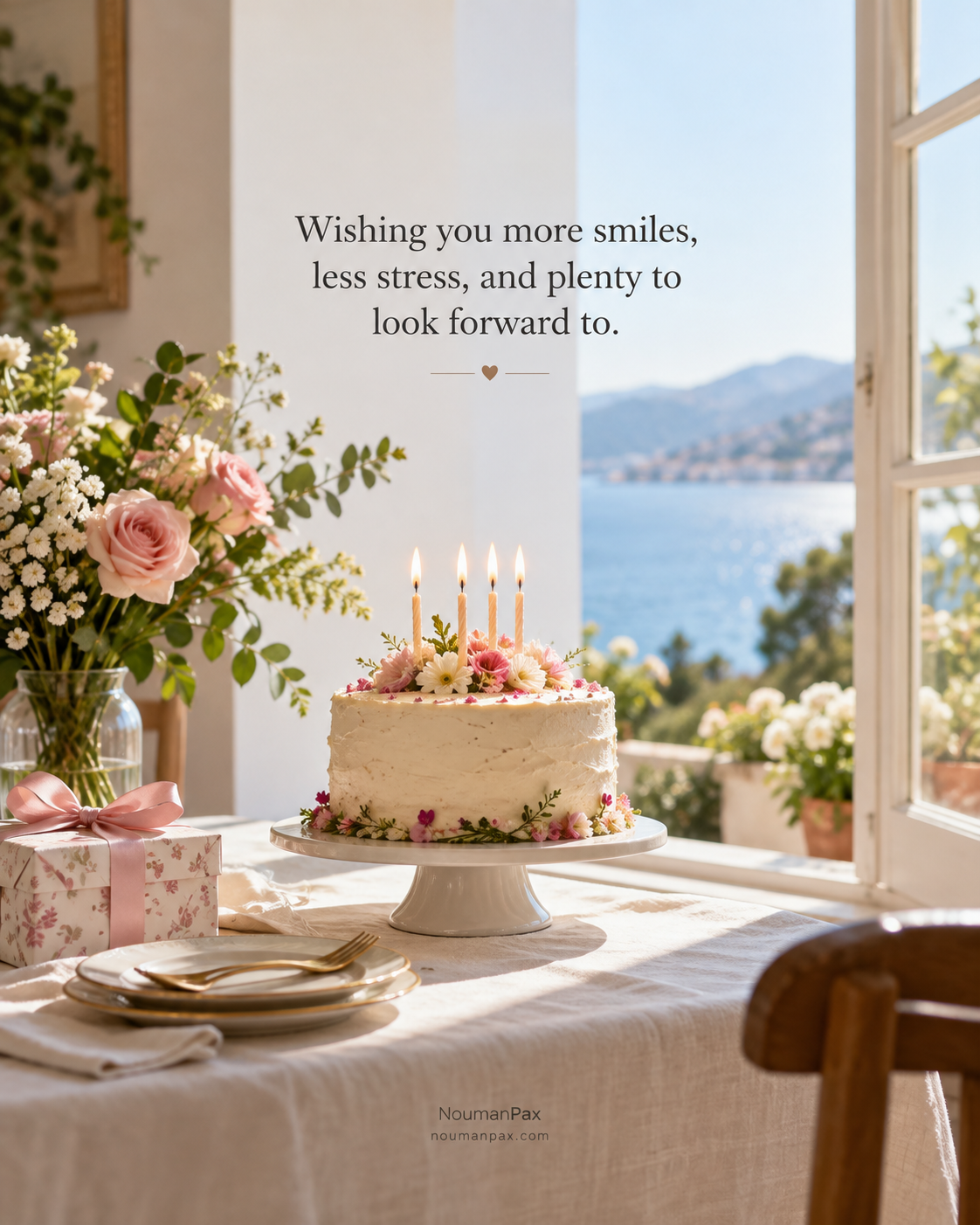 Wishing you more smiles, less stress, and plenty to look forward to.