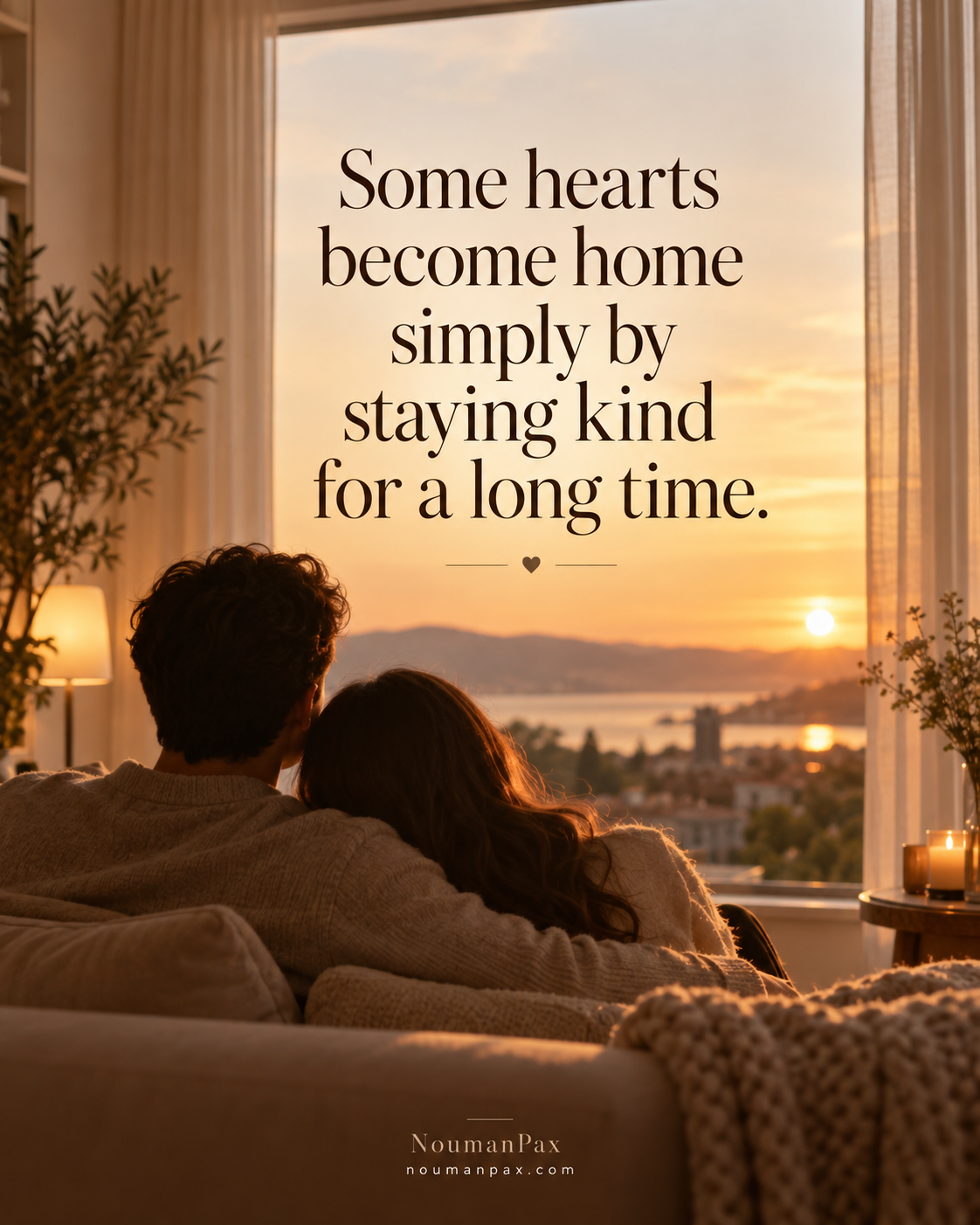 Kindness becomes home at sunset