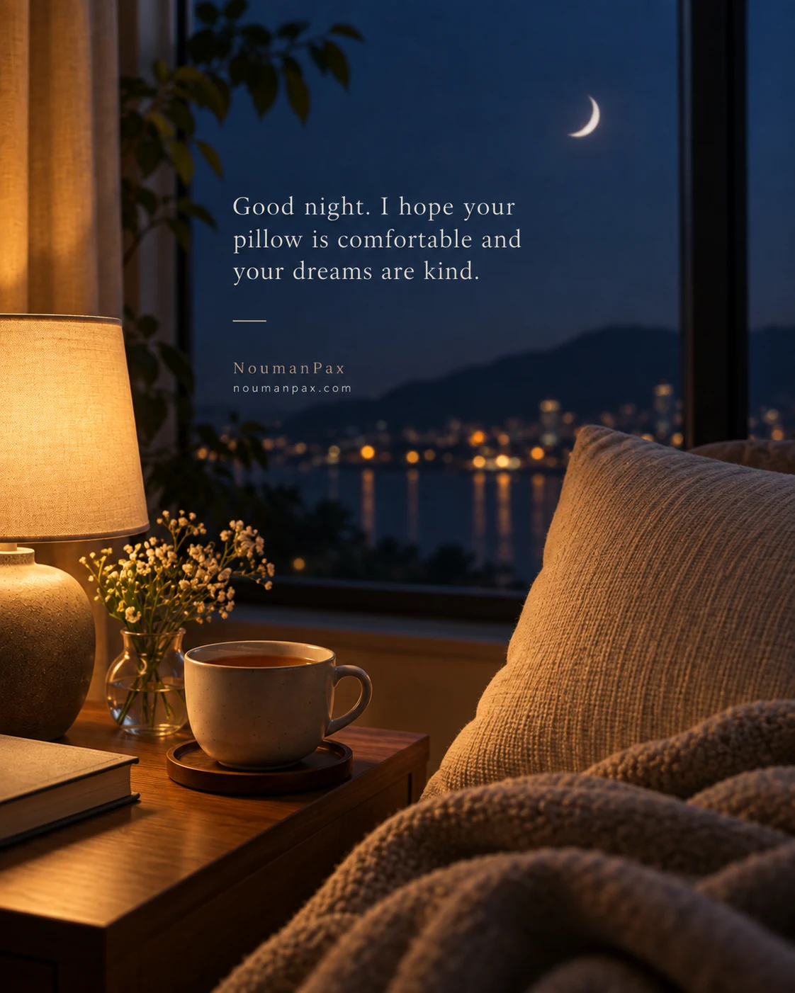 Good night. I hope your pillow is comfortable and your dreams are kind.