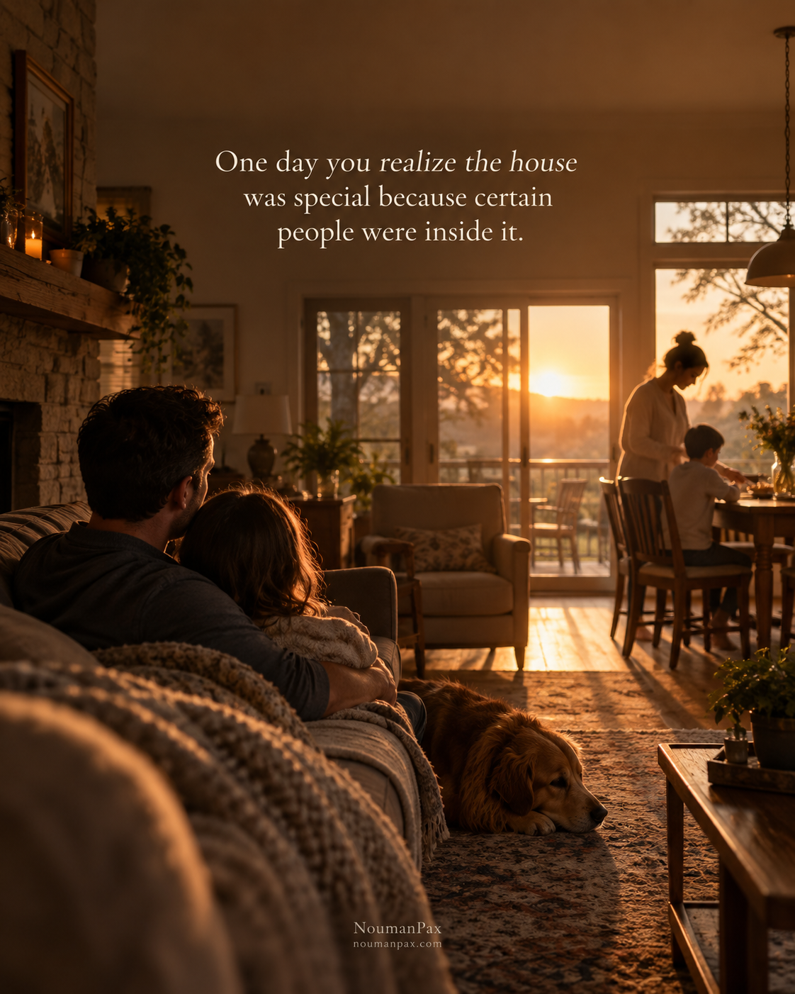 One day you realize the house was special because certain people were inside it.