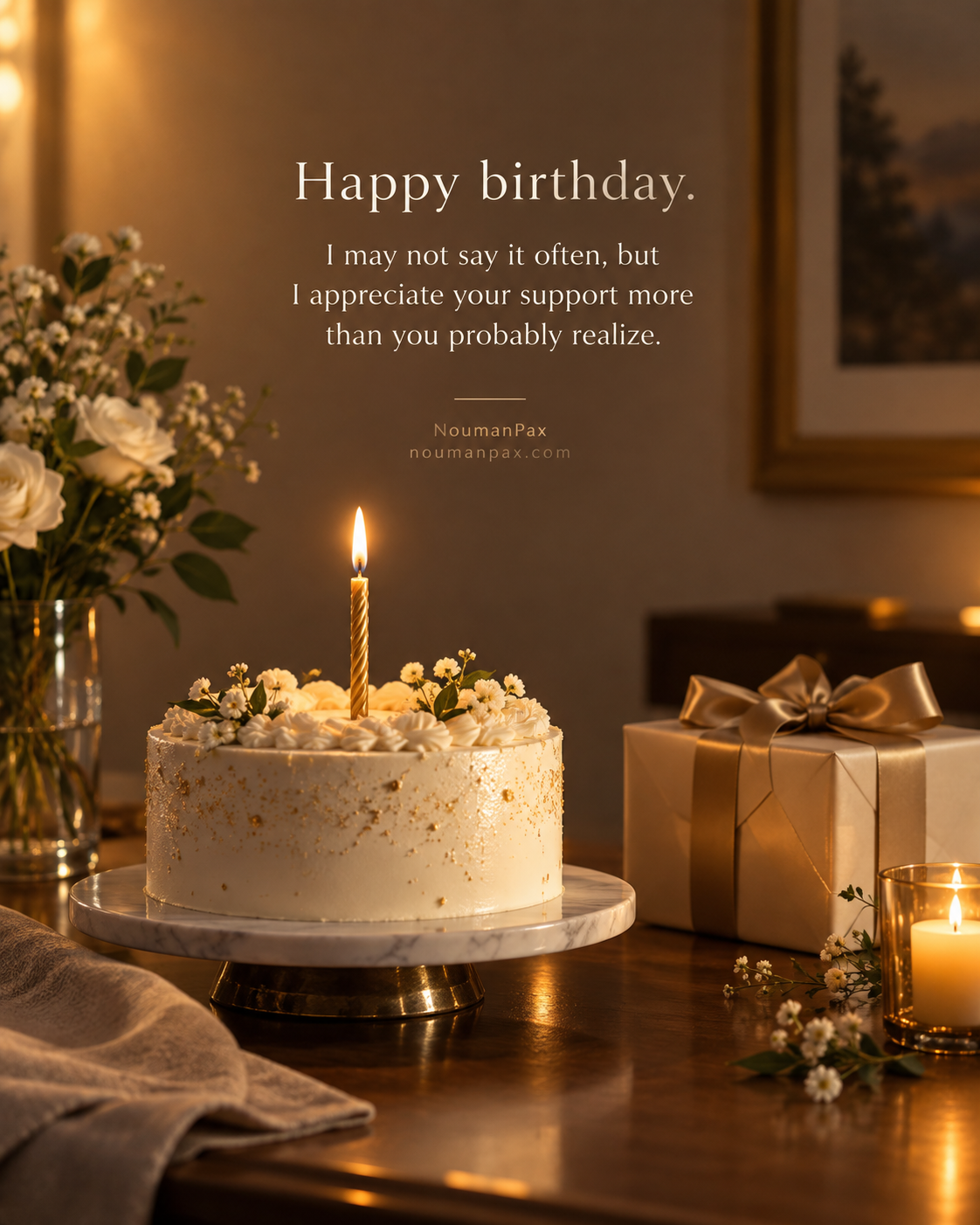 Happy birthday. I may not say it often, but I appreciate your support more than you probably realize.