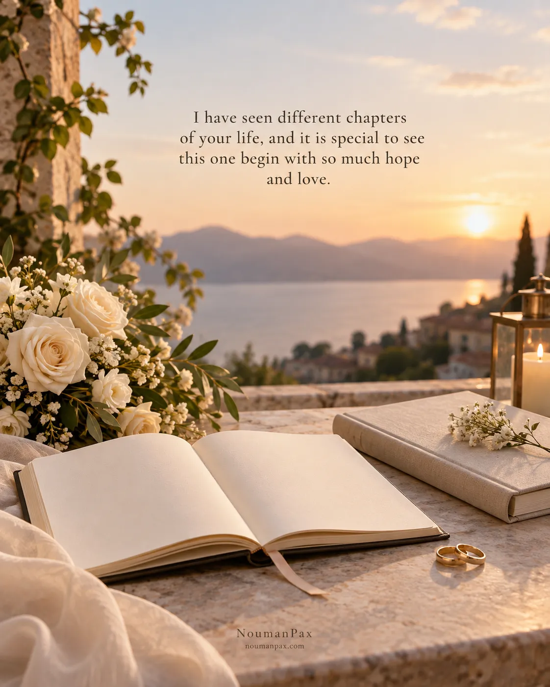 I have seen different chapters of your life, and it is special to see this one begin with so much hope and love.