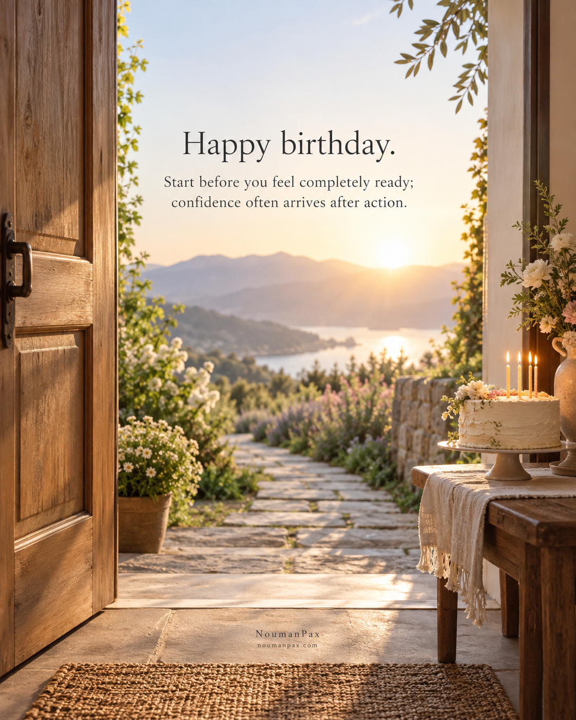 Happy birthday. Start before you feel completely ready; confidence often arrives after action.