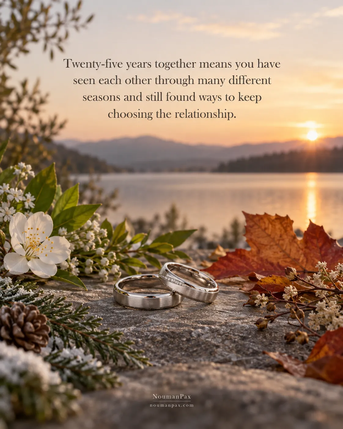 Twenty-five years together means you have seen each other through many different seasons and still found ways to keep choosing the relationship.