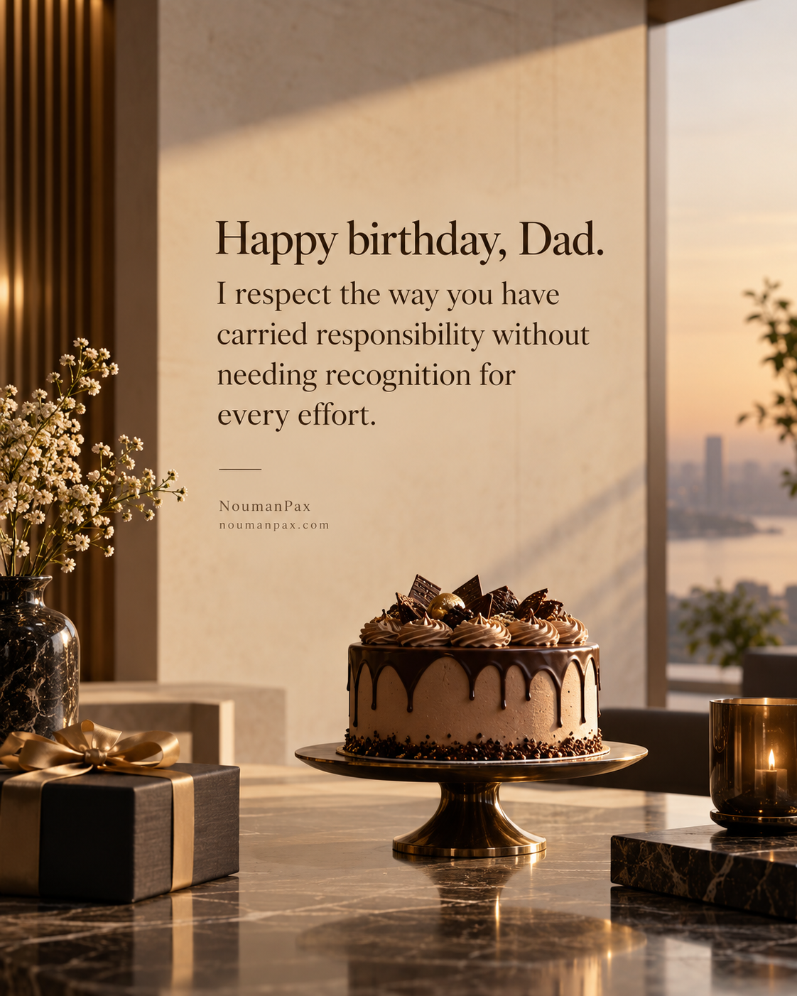 Respectful Birthday Wishes for Dad — Responsibility