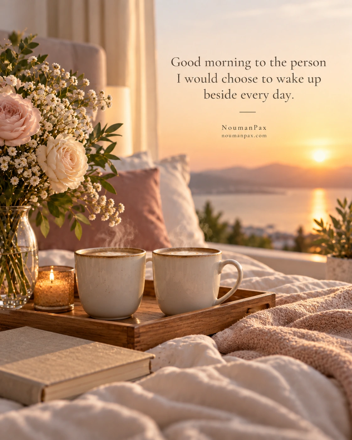 Good morning to the person I would choose to wake up beside every day.