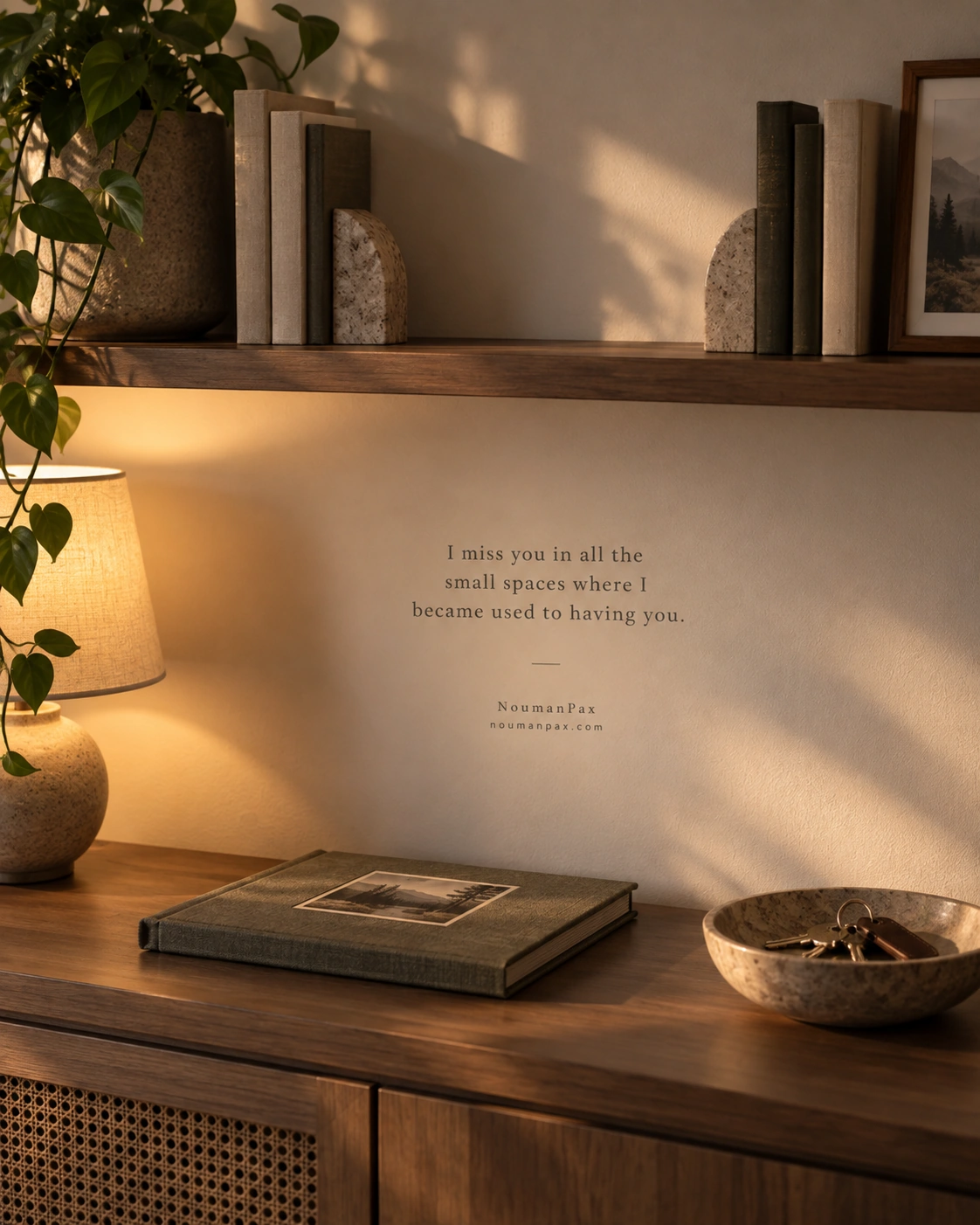 I miss you in all the small spaces where I became used to having you.