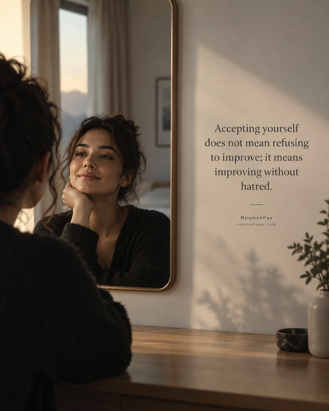 Accepting yourself does not mean refusing to improve; it means improving without hatred.
