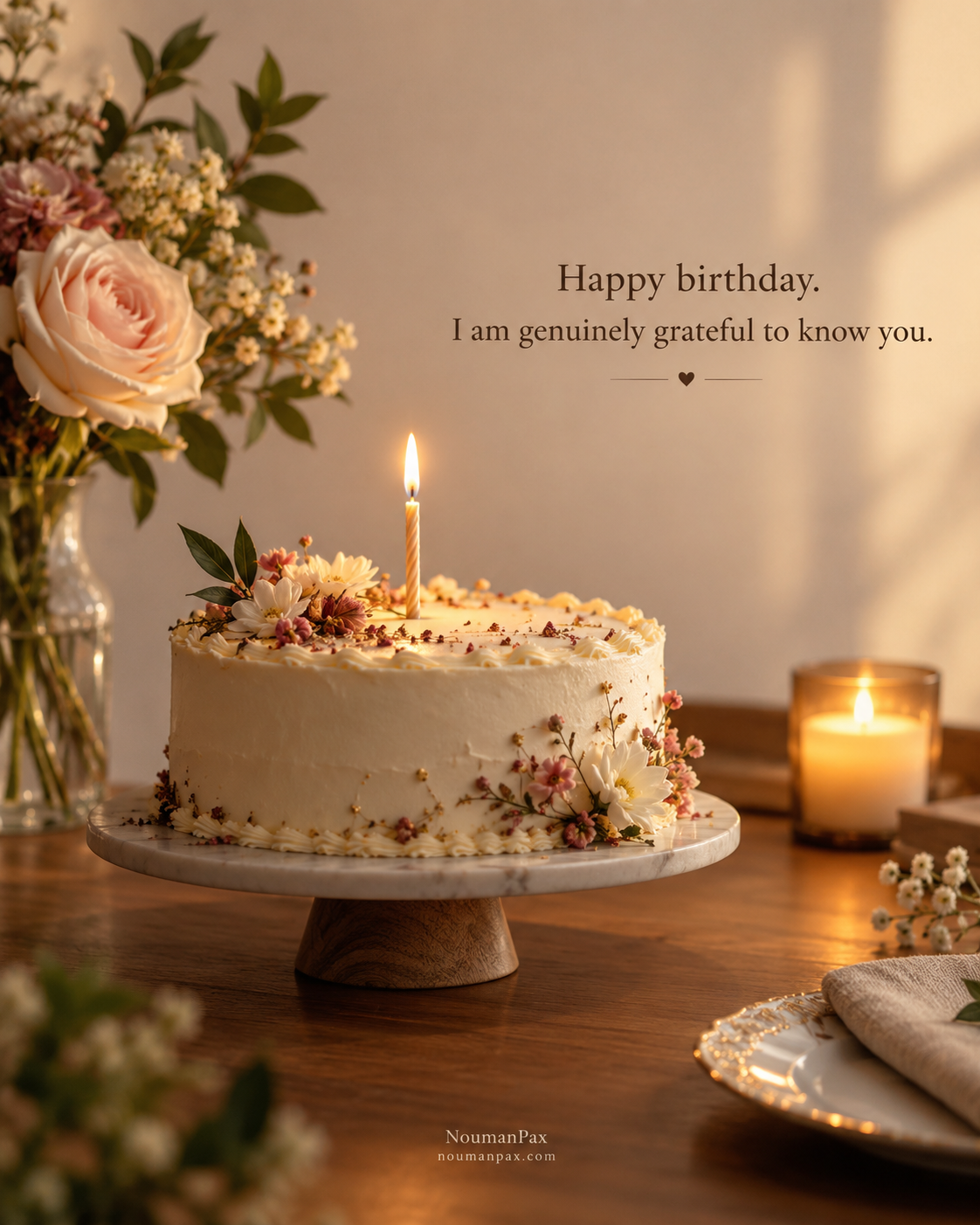 Happy birthday. I am genuinely grateful to know you.