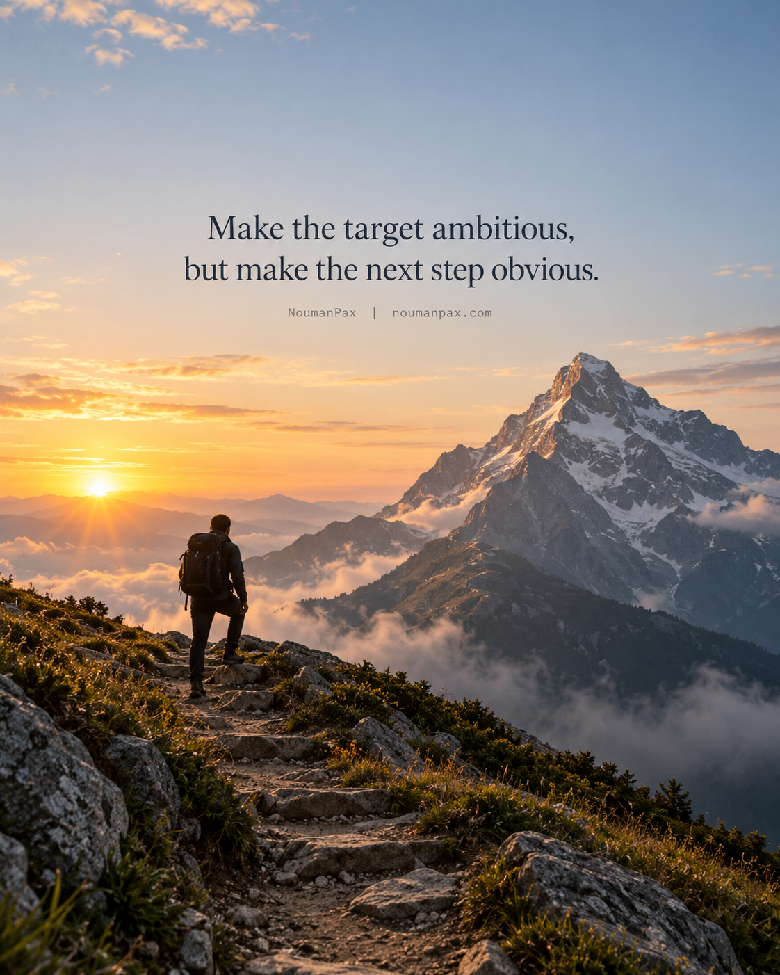 Make the target ambitious, but make the next step obvious.