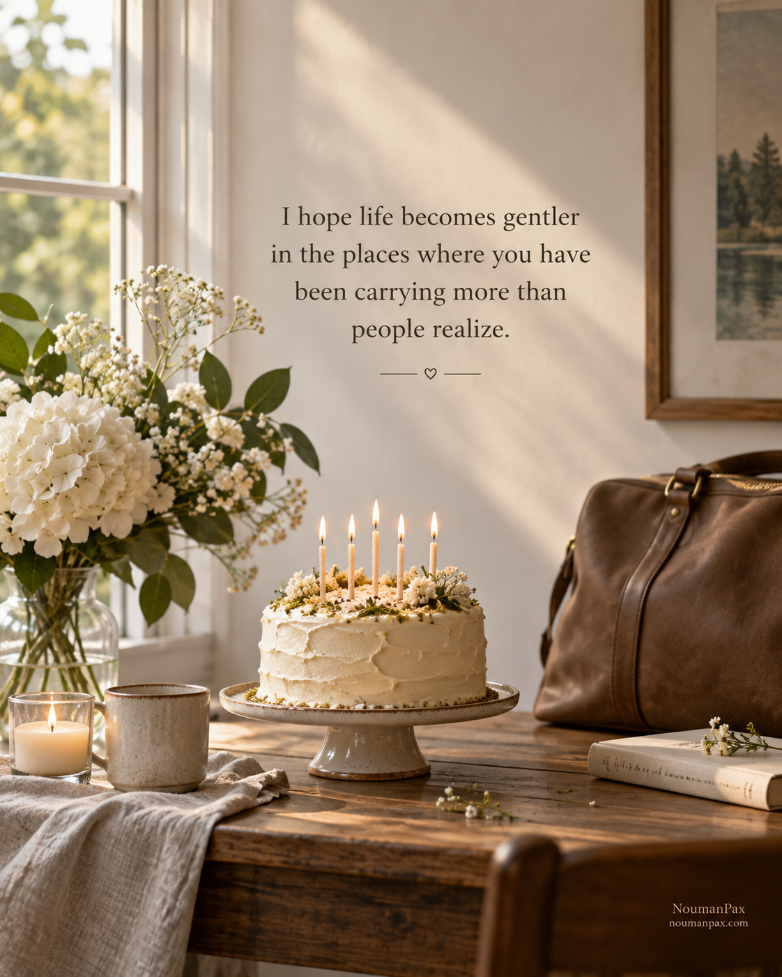 I hope life becomes gentler in the places where you have been carrying more than people realize.