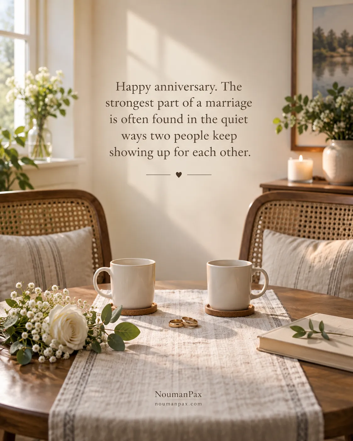 Happy anniversary. The strongest part of a marriage is often found in the quiet ways two people keep showing up for each other.