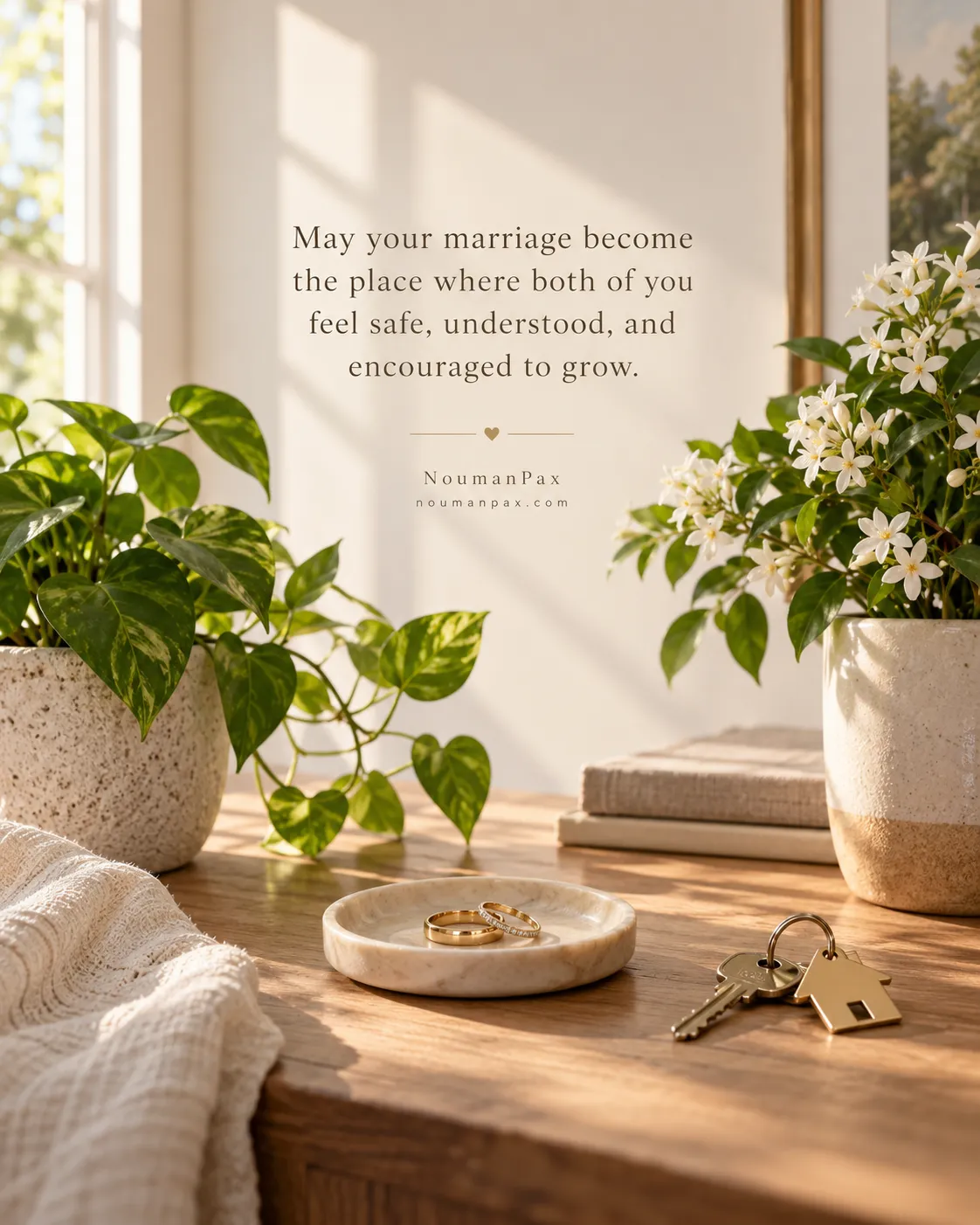 May your marriage become the place where both of you feel safe, understood, and encouraged to grow.