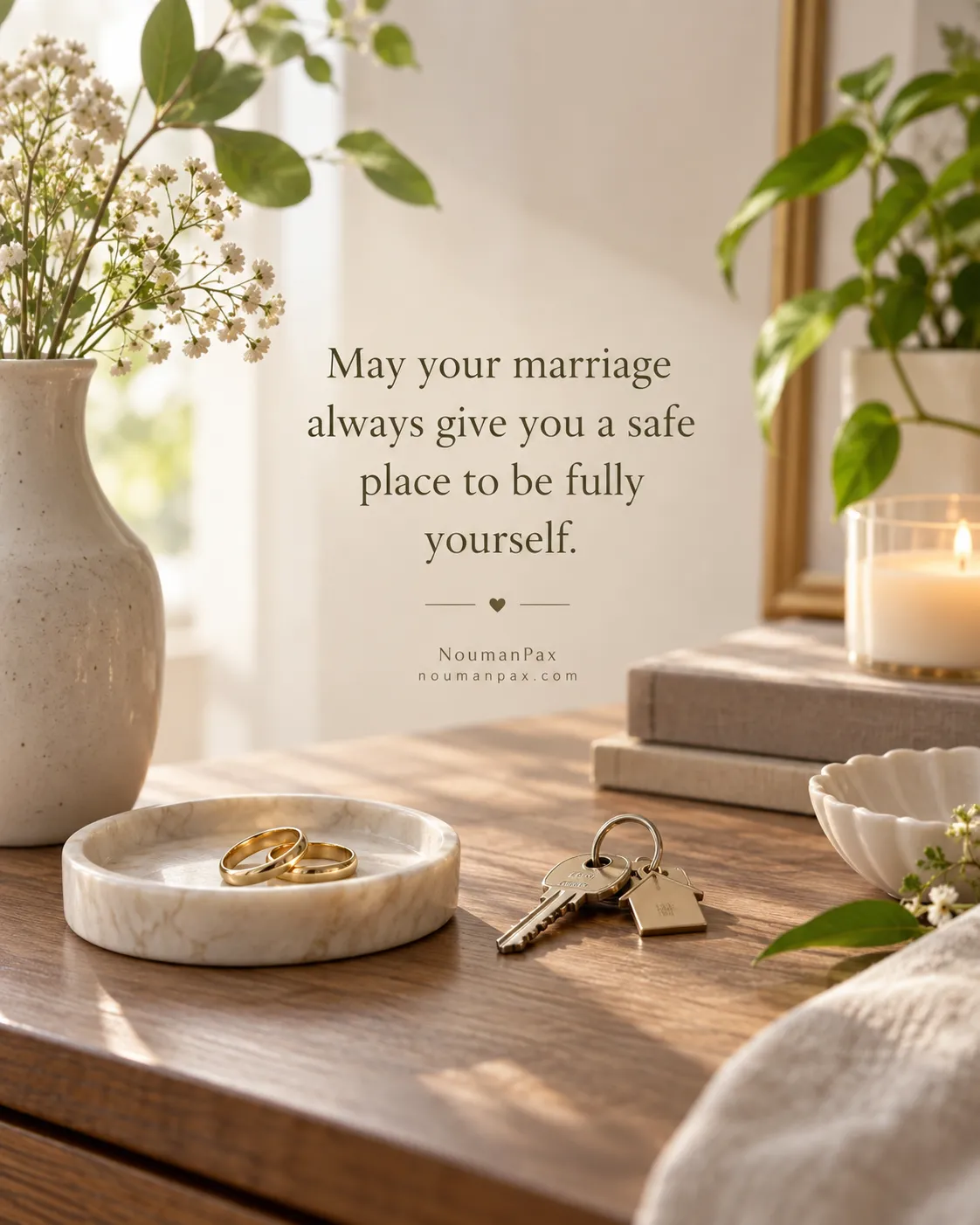 May your marriage always give you a safe place to be fully yourself.