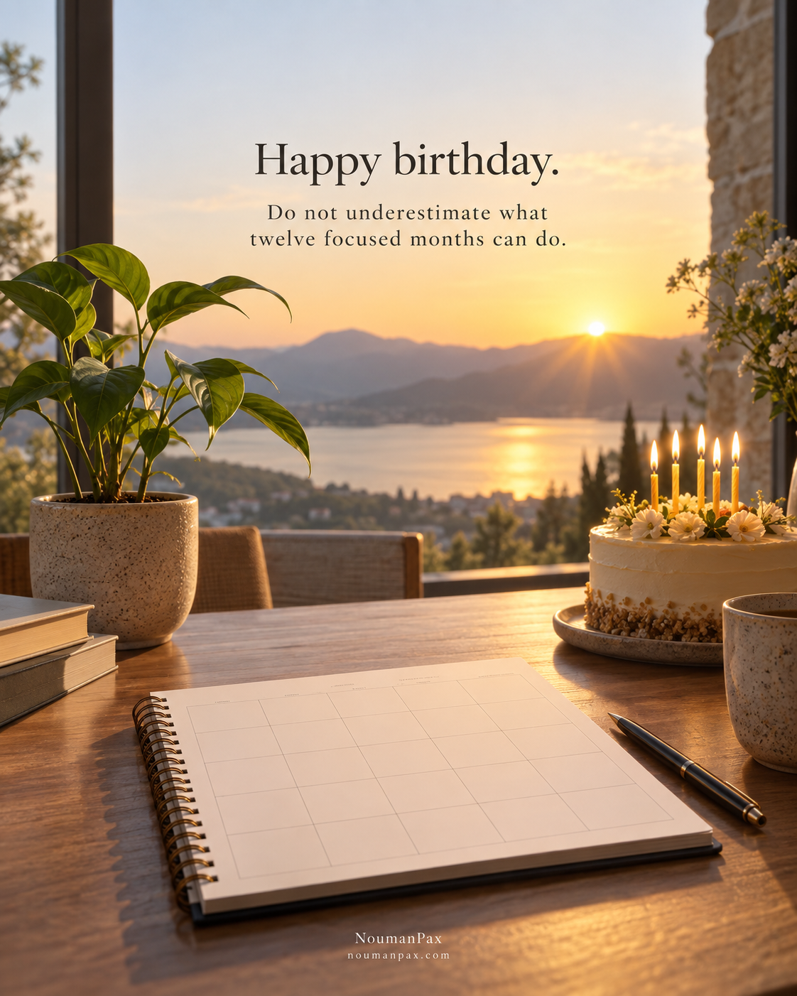 Happy birthday. Do not underestimate what twelve focused months can do.