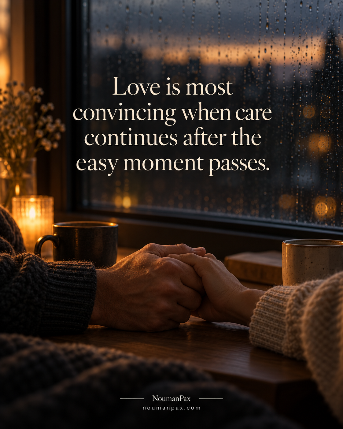 Love is most convincing when care continues