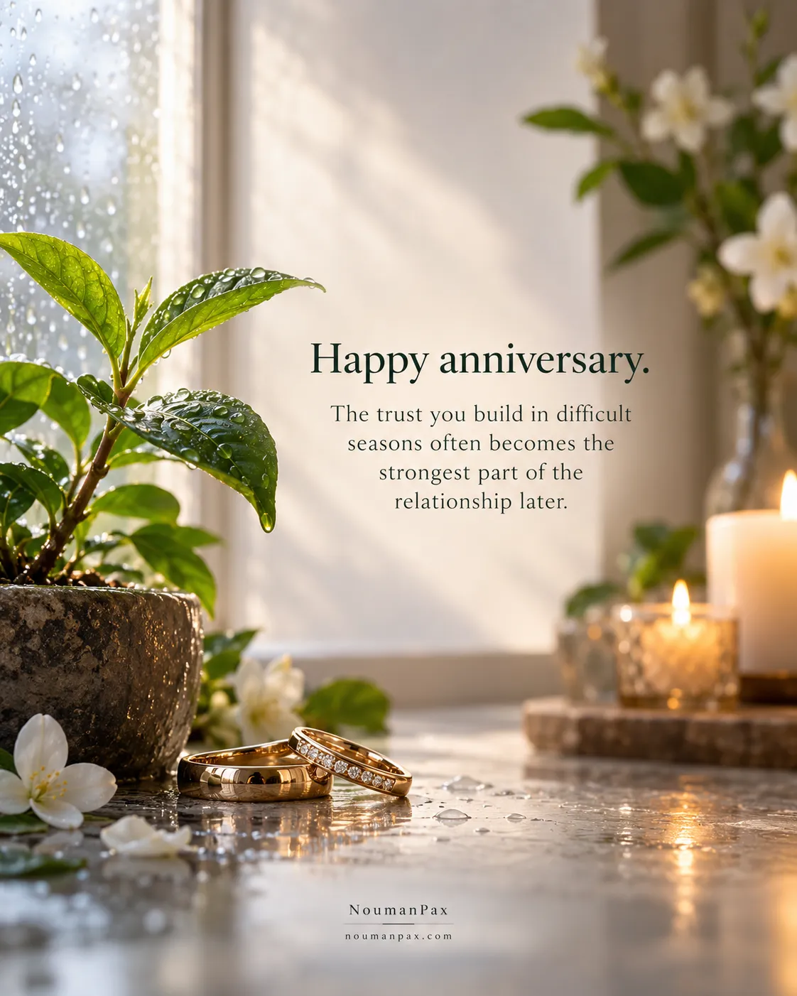 Happy anniversary. The trust you build in difficult seasons often becomes the strongest part of the relationship later.